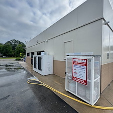 Commercial-Soft-Washing-Pressure-Washing-Project-in-Whitestone-VA-Building-Fuel-Pump-Canopies-Sidewalk-Cleaning 0