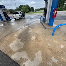 Commercial-Soft-Washing-Pressure-Washing-Project-in-Whitestone-VA-Building-Fuel-Pump-Canopies-Sidewalk-Cleaning 1