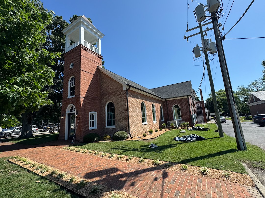 Historic Beale Memorial Church soft washed in Tappahannock Virginia 